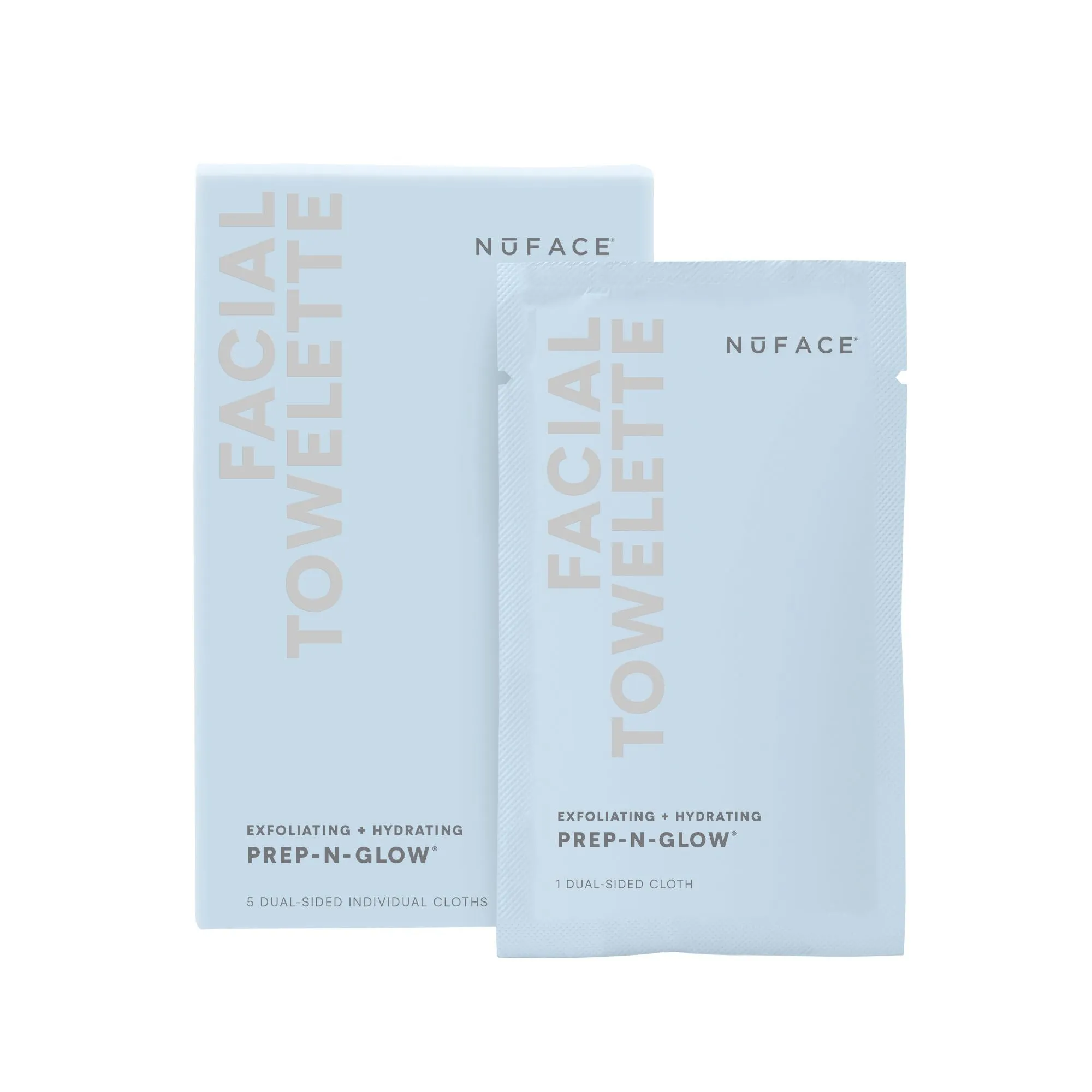 Nuface Prep-N-Glow Cleanse Exfoliation Cloths - 20-pack